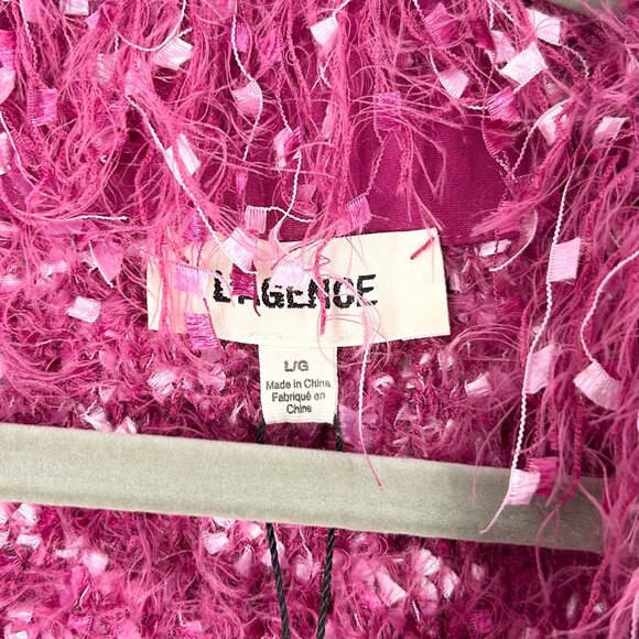 NWT L'Agence Azure Fringe Double Breasted Open Cardigan Blazer - Picture 6 of 8